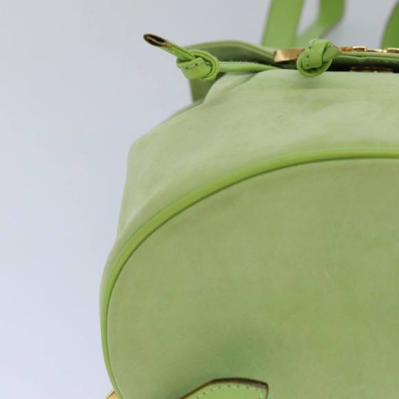 Salvatore Ferragamo Gancini Backpack Leather Green Auth yk14012 - Picture 14 of 16